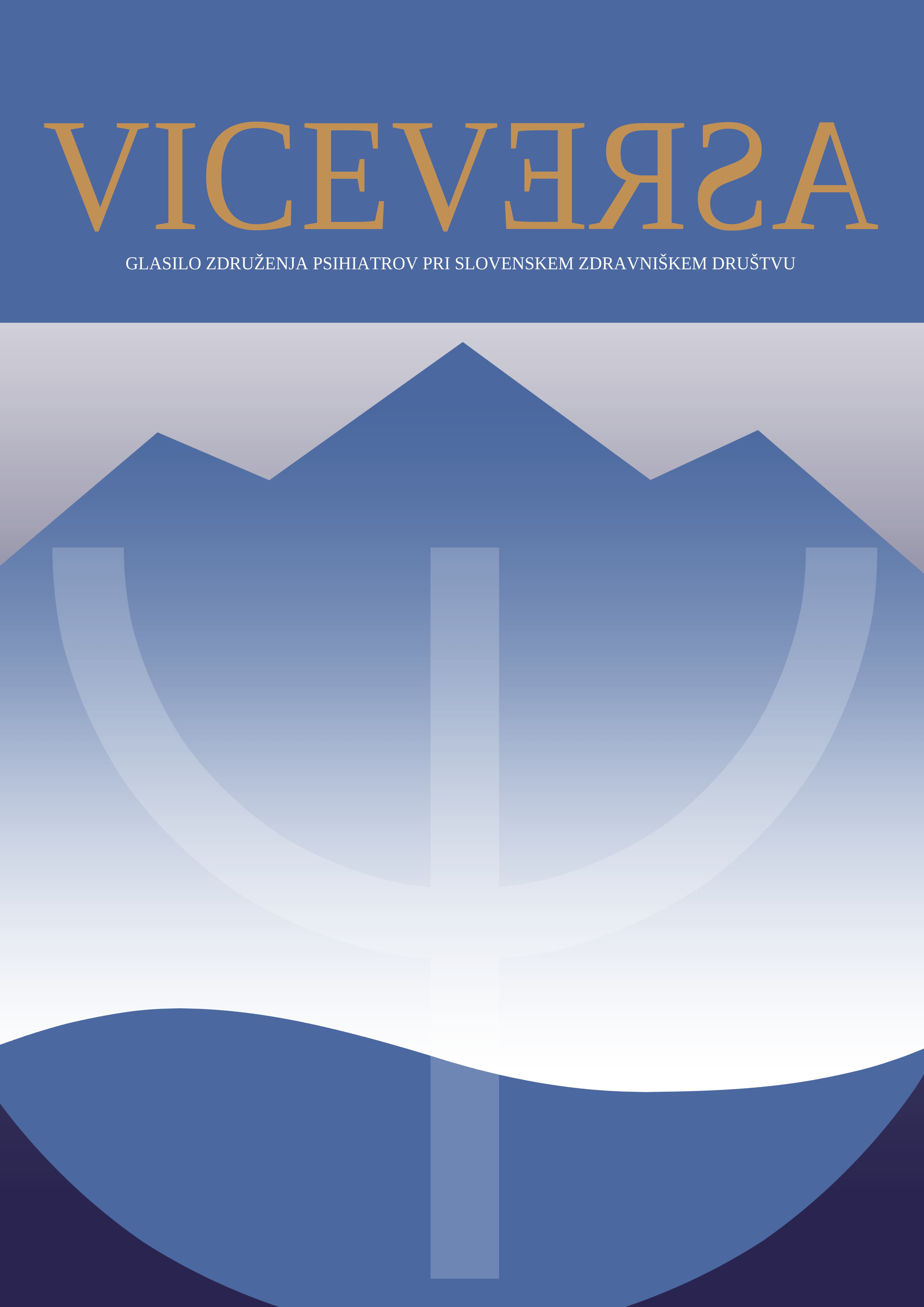 Naslovnica revije Viceversa, modra z zlatim besedilom. 